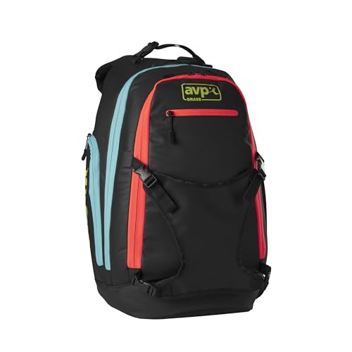 WILSON AVP Grass Volleyball Backpack - Black/Coral/Blue