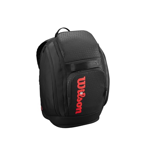 WILSON Clash V3 Super Tour Tennis Backpack - Black/Infrared, Holds up to 2 Rackets | Backpacks4Less