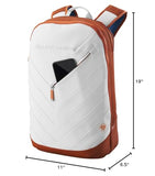 WILSON Roland-Garros Super Tour Tennis Backpack - Holds up to 2 Rackets, Clay/White/Navy
