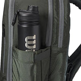 Wilson Tour Tennis Backpack - Dark Green, Holds up to 2 Rackets