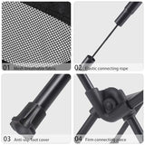 Wind Tour Portable Camping Chair Foldable Outdoor Chair for Hiking Camp Backpacking Lawn Beach Fishing Picnic with Carry Bag (Black)