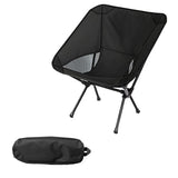 Wind Tour Portable Camping Chair Foldable Outdoor Chair for Hiking Camp Backpacking Lawn Beach Fishing Picnic with Carry Bag (Black)