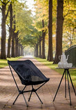 Wind Tour Portable Camping Chair Foldable Outdoor Chair for Hiking Camp Backpacking Lawn Beach Fishing Picnic with Carry Bag (Black)