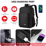 WINDARS Backpack for Men and Women, Casual School Backpack Teen Boys and Girls Lightweight 15.6 Inch Laptop Bookbag with USB Charger for College Work Travel (Black)