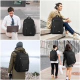 WINDARS Backpack for Men and Women, Casual School Backpack Teen Boys and Girls Lightweight 15.6 Inch Laptop Bookbag with USB Charger for College Work Travel (Black)