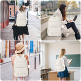 WINDARS Backpacks for Girls, 15.6 Inch School Bag Cute Waterproof Laptop Bookbag Large College Backpack for Teen Women Students Anti Theft Travel Daypack, Beige