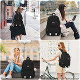 WINDARS Backpacks for Girls, 15.6 Inch School Bag Cute Waterproof Laptop Bookbag Large College Backpack for Teen Women Students Anti Theft Travel Daypack, Black