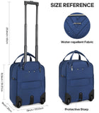 Winilla Carry - on Underseat 16 - inch Luggage with Wheels, Softside Rolling Carry - on, Lightweight Travel Suitcase for Men Women, Personal Item Rolling Travel Bag