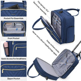 Winilla Carry - on Underseat 16 - inch Luggage with Wheels, Softside Rolling Carry - on, Lightweight Travel Suitcase for Men Women, Personal Item Rolling Travel Bag