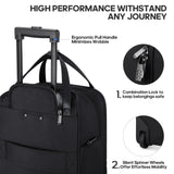 Winilla Carry - on Underseat 16 - inch Luggage with Wheels, Softside Rolling Carry - on, Lightweight Travel Suitcase for Men Women, Personal Item Rolling Travel Bag