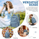 winspansy Small Backpack For School Girls Boys Aesthetic Lightweight Travel Daypack Simple Cute Backpack For Women Men College High School Bookbag Fit 14 Inch Laptop, Blue