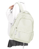 winspansy Small Backpack For School Girls Boys Aesthetic Lightweight Travel Daypack Simple Cute Backpack For Women Men College High School Bookbag Fit 14 Inch Laptop,Beige