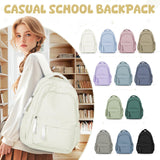 winspansy Small Backpack For School Girls Boys Aesthetic Lightweight Travel Daypack Simple Cute Backpack For Women Men College High School Bookbag Fit 14 Inch Laptop,Beige