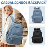 winspansy Small Backpack For School Girls Boys Aesthetic Lightweight Travel Daypack Simple Cute Backpack For Women Men College High School Bookbag Fit 14 Inch Laptop, Blue