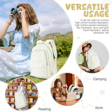 winspansy Small Backpack For School Girls Boys Aesthetic Lightweight Travel Daypack Simple Cute Backpack For Women Men College High School Bookbag Fit 14 Inch Laptop,Beige