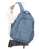 winspansy Small Backpack For School Girls Boys Aesthetic Lightweight Travel Daypack Simple Cute Backpack For Women Men College High School Bookbag Fit 14 Inch Laptop, Blue