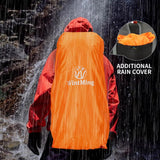 WintMing 75L Hiking Backpack with Rain Cover Waterproof Camping Backpack Shoes Warehouse for Men Women, Frameless (black)