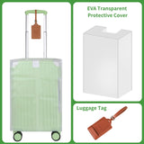 WireHot 22x14x9 Airline Approved Vintage Style Carry On Luggage with Backpack Sets, ABS+PC Hardshell Small 20 inch Retro Suitcase with Protective Cover & Luggage Tag (Avocado Green, 20in/BP/TB)