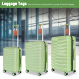 WireHot 5 - Piece Lightweight Luggage with Backpack Sets, ABS+PC Hard Shell Suitcase with TSA Lock & YKK Zipper (Avocado Green, 20in/24in/28in/BP/TB)