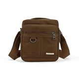WisePoint Mens Crossbody Bag, Canvas Messenger Bag for Men, Vintage Shoulder Bag with Adjustable Strap and Handle (brown)