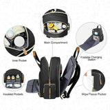 WITSTEP Diaper Bag Laptop Backpack, Black, Unisex