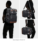 WITZMAN Canvas Backpack Carry On Travel Backpack Duffel Bag Fit 18 inch Laptop for Men Women Canvas Toiletry Bag for Men Hanging Dopp Kit Organizer Water-resistant Travel Toiletries bag Men Bat