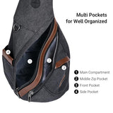 WITZMAN Canvas Backpack Travel Backpack Large Laptop Bags Convertible Shoulder Sling Bag Convertible Sling Backpack CrossbodyChest Bag