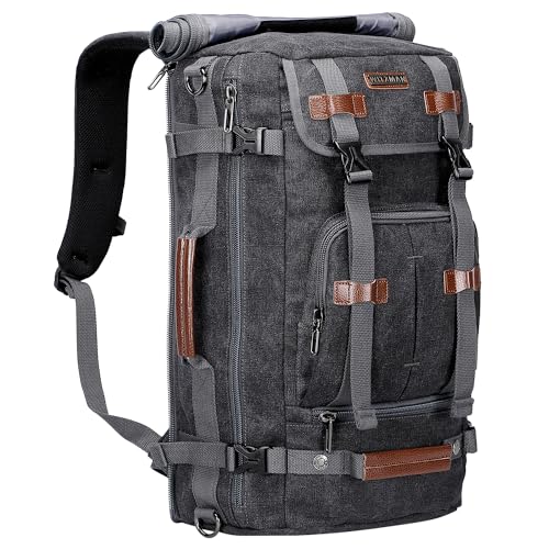 WITZMAN Canvas Backpack Travel Backpack Large Laptop Bags Convertible Shoulder Sling Bag Convertible Sling Backpack CrossbodyChest Bag