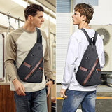 WITZMAN Canvas Backpack Travel Backpack Large Laptop Bags Convertible Shoulder Sling Bag Convertible Sling Backpack CrossbodyChest Bag