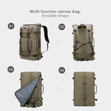 WITZMAN Canvas Backpack Vintage Travel Backpack Large Laptop Bags Convertible Shoulder Rucksack Canvas Sling Bag Sling Backpack Crossbody Chest Bag