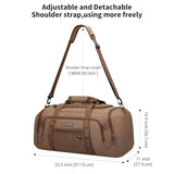 WITZMAN Canvas Duffle Bag for Men 3 in 1 Convertible Backpack 40L Travel