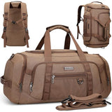 WITZMAN Canvas Duffle Bag for Men 3 in 1 Convertible Backpack 40L Travel