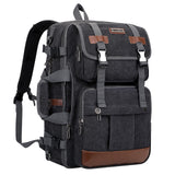 WITZMAN Canvas Travel Backpack for Men Large Laptop Backpack Fit 16 inch Carry - on Airline Approved Convertible Shoulder Rucksack(A6617 - 3 Black)