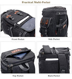 WITZMAN Canvas Travel Backpack Large Laptop Bags Convertible Shoulder Rucksack Toiletry Bag for Men Large Capacity Hanging Dopp kit