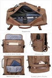 WITZMAN Canvas Travel Backpack Large Laptop Bags Convertible Shoulder Sling Bag Convertible Sling Backpack Crossbody Chest Bag
