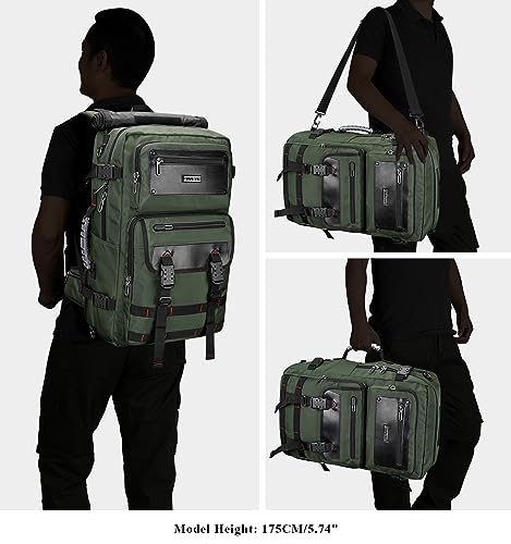 WITZMAN Carry On Travel Backpack for Men Duffle Bags Fit 17 Inch Laptop Airline Approved Laptop Backpack and Toiletry Bag Large Hanging Multi-organization Bathroom Bag
