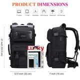WITZMAN Carry On Travel Backpack for Men Duffle Bags Fit for 17 Inch Laptop Airline Approved Laptop Backpack(B685 Black)