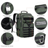 WITZMAN Carry On Travel Backpack for Men Large Convertible 45L Duffle Bag Airline Approved and Toiletry Bag Lightweight Hanging Bathroom Bag Water-resistant Dopp Kit
