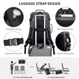 WITZMAN Carry On Travel Backpack for Men Large Convertible 45L Duffle Bag fit 17 Inch Laptop and Toiletry Bag Lightweight Bathroom Bag Water-resistant