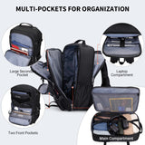 WITZMAN Carry On Travel Backpack for Men Large Convertible 45L Fit 17 Inch Laptop Backpack 3 in 1 Bag for Airline Approved(B688 Black)
