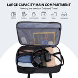 WITZMAN Carry On Travel Backpack for Men Large Convertible 45L Fit 17 Inch Laptop Backpack 3 in 1 Bag for Airline Approved(B688 Black)