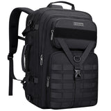 WITZMAN Carry On Travel Backpack for Men Large Convertible 45L Fit 17 Inch Laptop Backpack 3 in 1 Bag for Airline Approved(B688 Black)