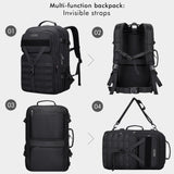 WITZMAN Carry On Travel Backpack for Men Large Convertible 45L Fit 17 Inch Laptop Backpack 3 in 1 Bag for Airline Approved(B688 Black)