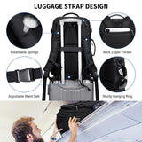 WITZMAN Carry On Travel Backpack for Men Large Convertible 45L Fit 17 Inch Laptop Backpack 3 in 1 Bag for Airline Approved(B688 Black)