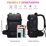 WITZMAN Carry on Travel Backpack for Men Women Airline Approved Convertible Nylon Duffle Backpack Luggage Bag (B682 Black)