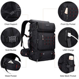 WITZMAN Carry on Travel Backpack for Men Women Airline Approved Convertible Nylon Duffle Backpack Luggage Bag (B682 Black)