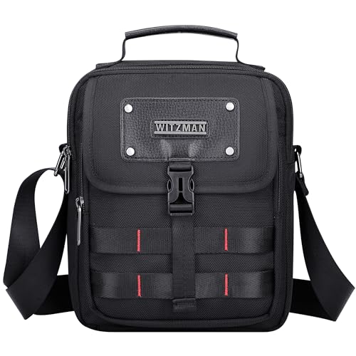 WITZMAN Crossbody Bag for Men Lightweight Man Purse Messenger Bag