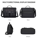 WITZMAN Messenger Bag for Men Nylon Large Laptop Bag Fits 15.6 Inch