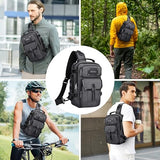 WITZMAN Sling Bag for Men Casual Crossbody Bag Fits 9.7 Inch Ipad