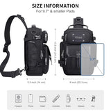 WITZMAN Sling Bag for Men Casual Crossbody Bag Fits 9.7 Inch Ipad